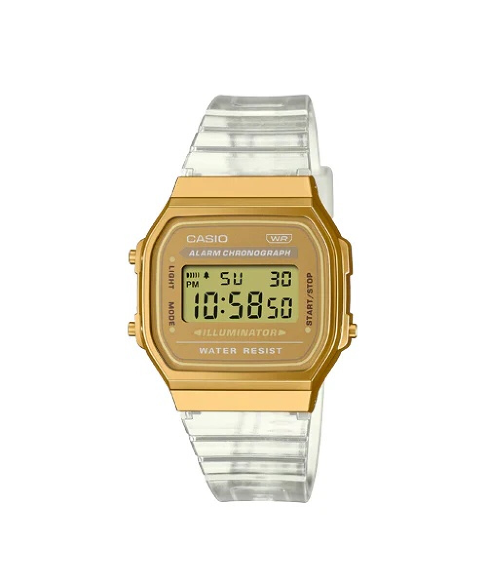 Reloj Casio Retro A168XES-1BD unisex - Dorado 