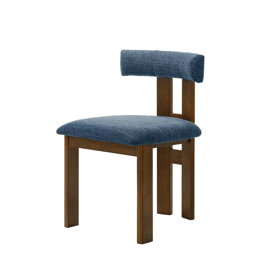 SILLA DE COMEDOR MADERA-Y-TELA AZUL IRINA