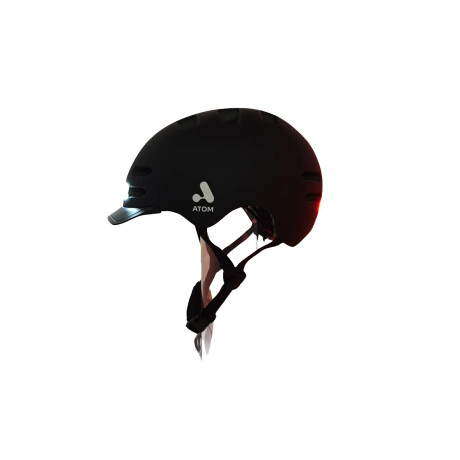 Casco Atom Para Monopatin con Luz Negro Talle L Casco Atom Para Monopatin con Luz Negro Talle L