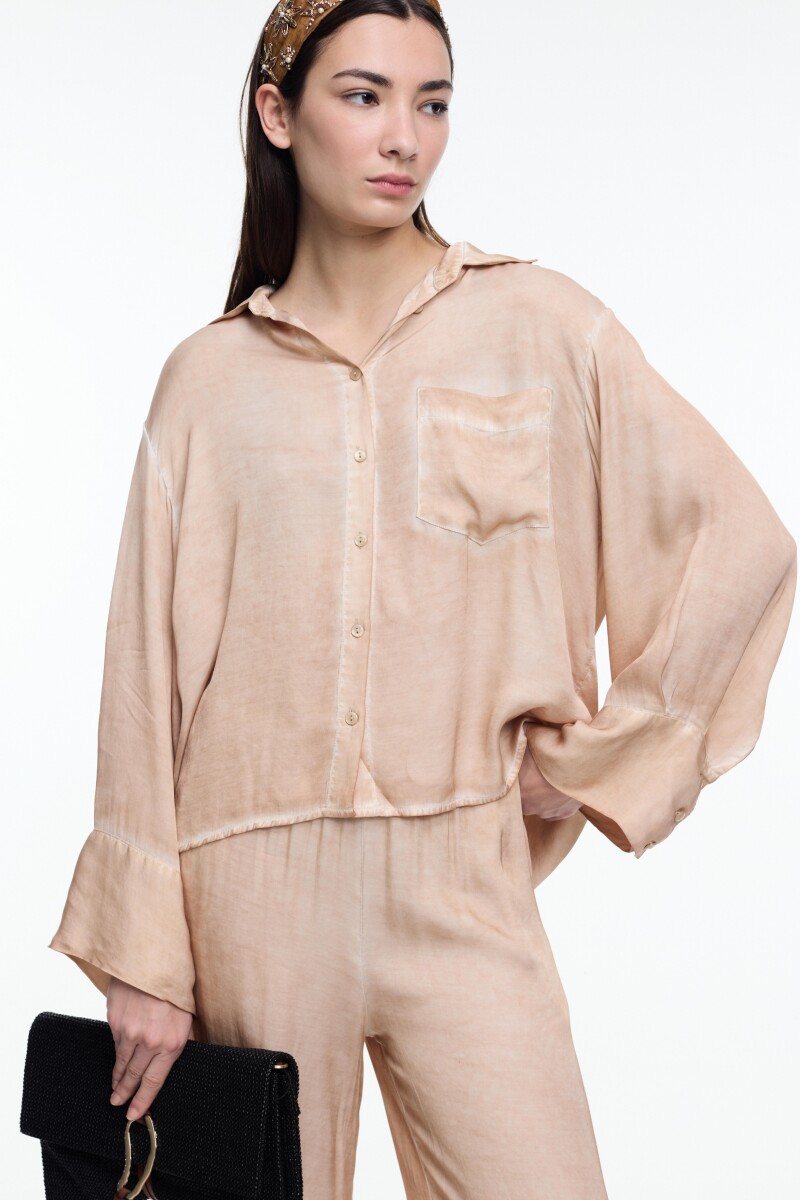 CAMISA BOLSILLO Beige