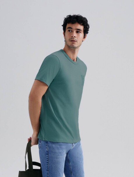 CAMISETA CON ESTAMPA MODELO REGULAR VERDE