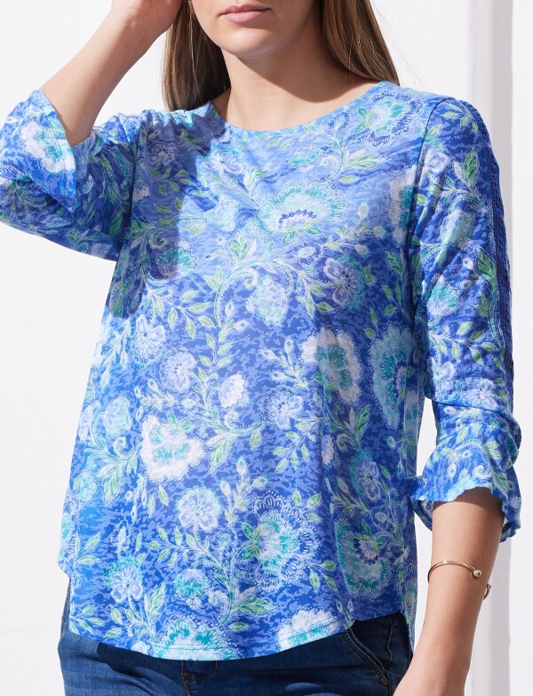Blusa Printed MULTI/CELESTE