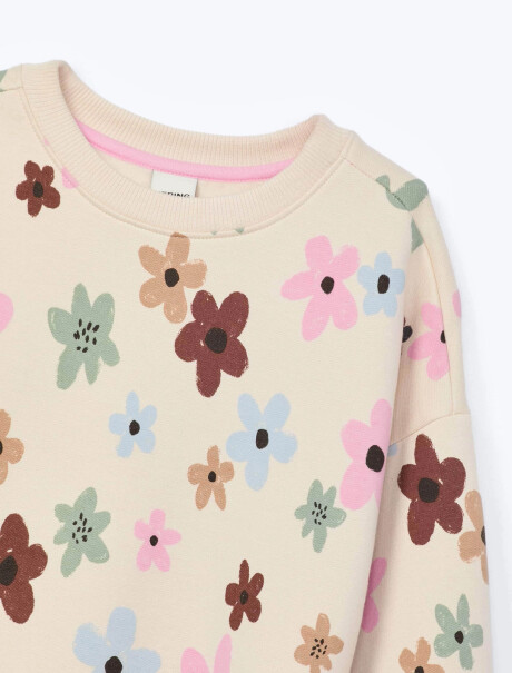 BUZO ESTAMPADO INFANTIL BEIGE