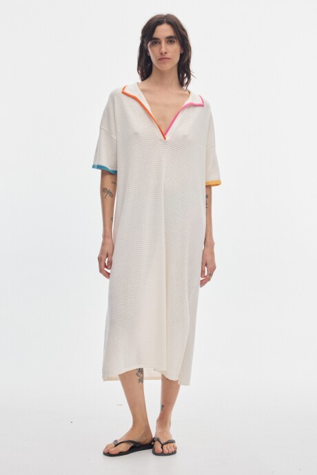 Vestido Pol Open Cream