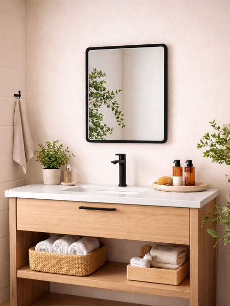 ESPEJO PARA BAÑO NEGRO