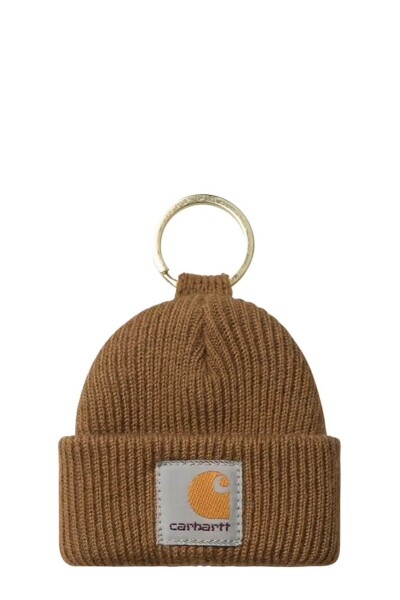 Mini Watch Hat Keychain Camel