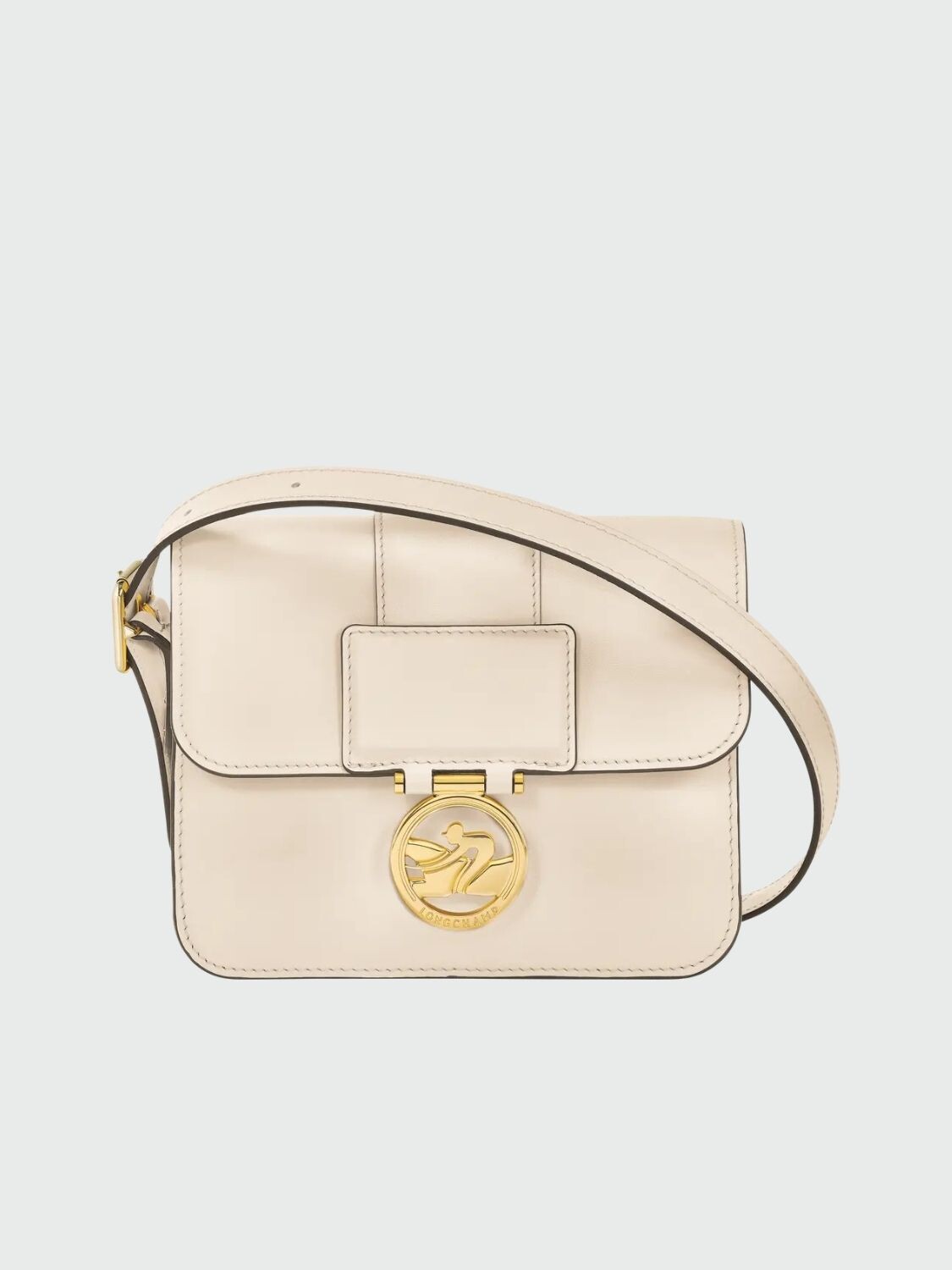 Longchamp -Cartera pequeña de cuero, Box-trot Beige