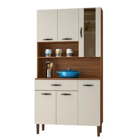 Kit Cocina Golden 6p Nogueira-off White 8907 Kit Cocina Golden 6p Nogueira-off White 8907