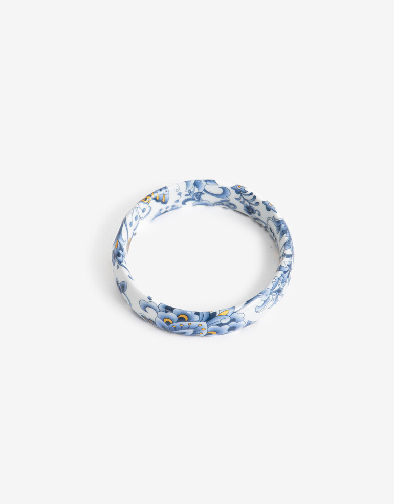 Pulseras Rígidas Con Dijes Pulsera Rígida Oriental - Plateado Rodio