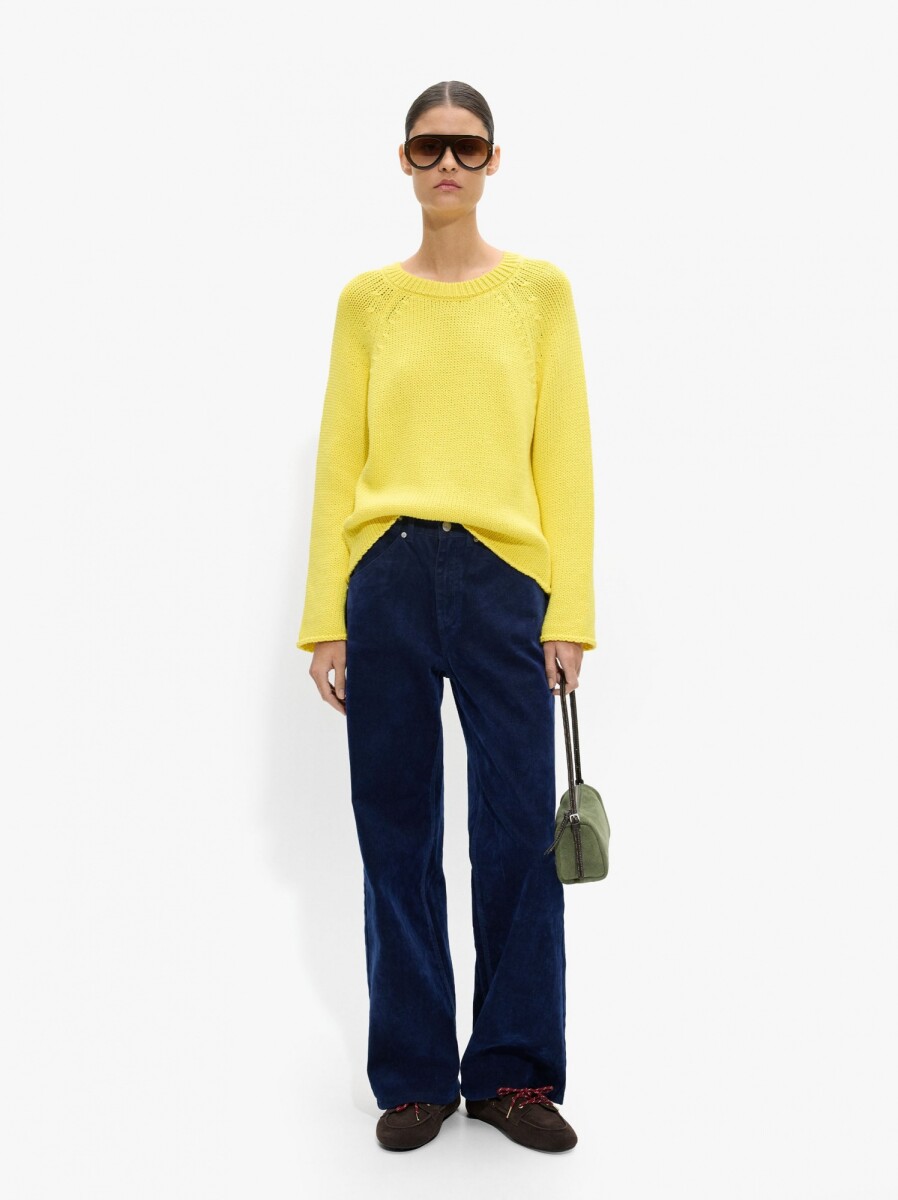 Jersey De Punto De Algodón - amarillo 