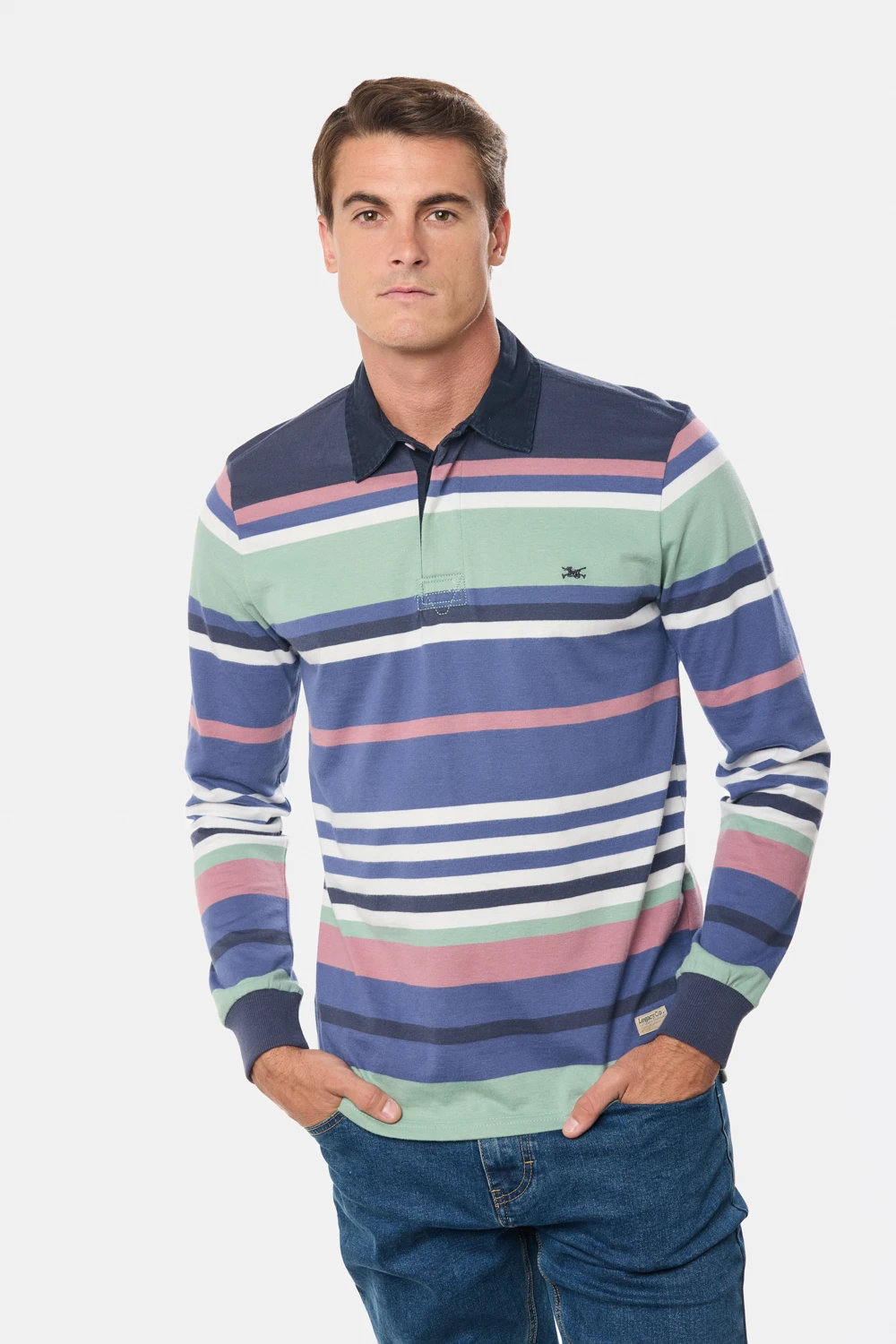 REMERA RAYADA Azul