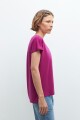 Blusa escote en V cereza