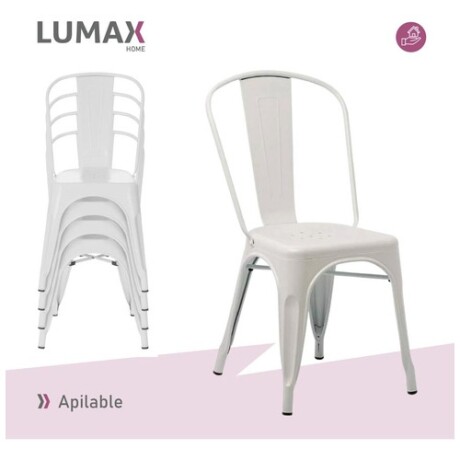Pack 4 Sillas Tolix Lumax Varios Colores Blanco