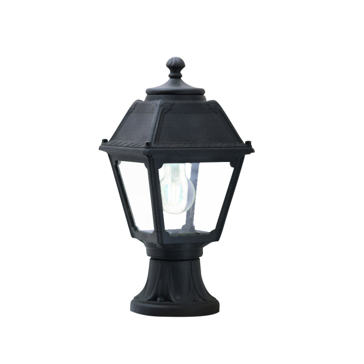 Farol pedestal colonial negro IP55 MIKROLOT/MARY - FL0564 