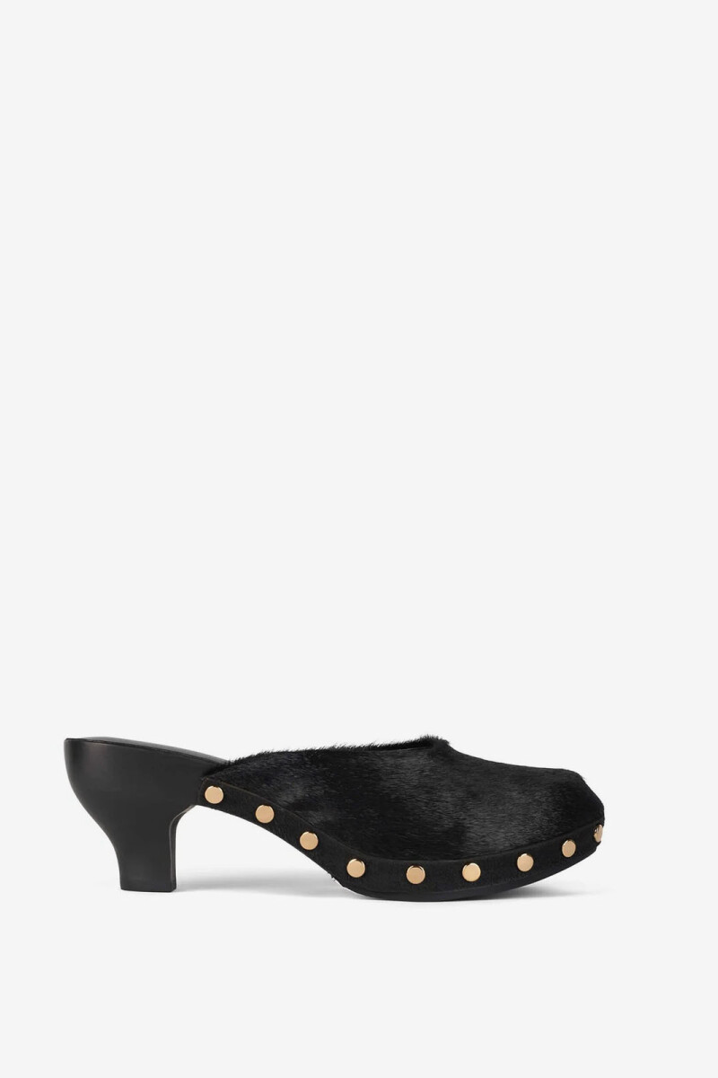 Clog con taco Negro