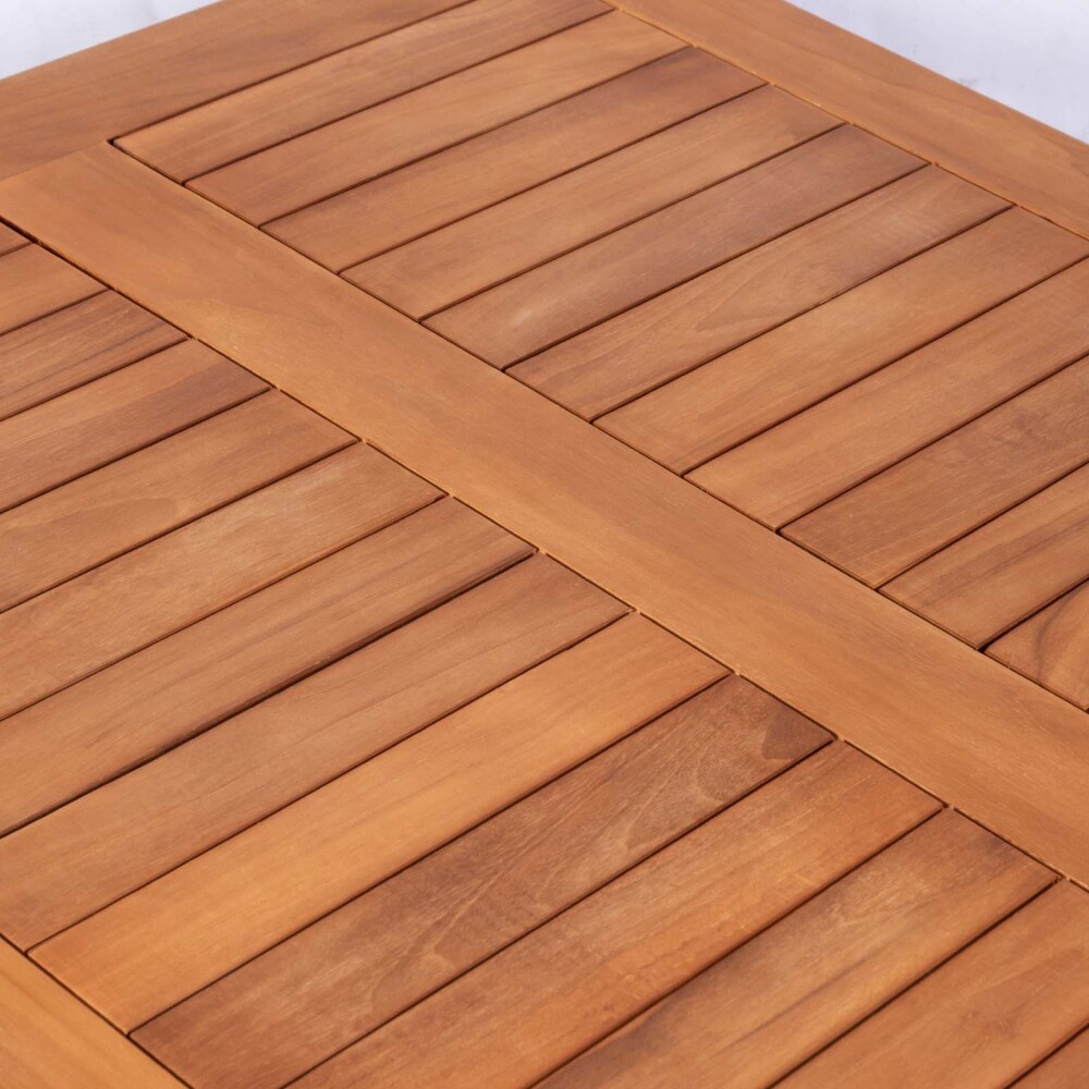 MESA EXTERIOR 80CM TECA NATURAL-BEIGE TAKI
