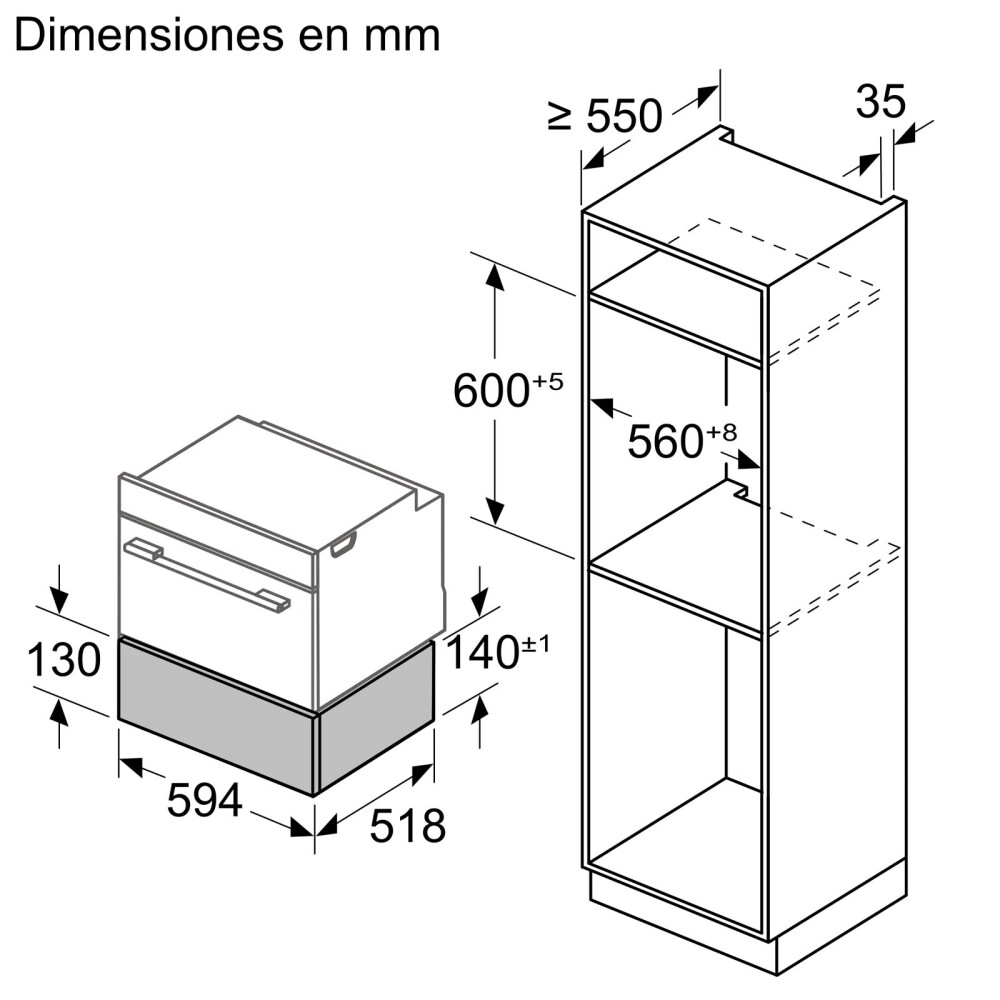 MODULO DE CALENTAMIENTO EMPOTRABLE 20-LITROS NEGRO BOSCH BIC7101B1