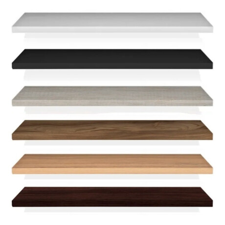 Estantes Flotantes Repisa Ménsula Invisible Melamina60x20x18 Negro