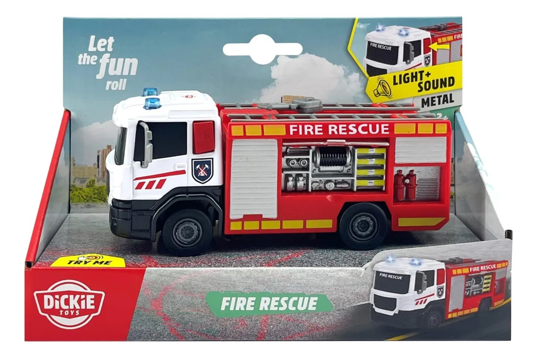 Dickie - Fire Rescue Camión De Bomberos Con Luces Y Sonido 
