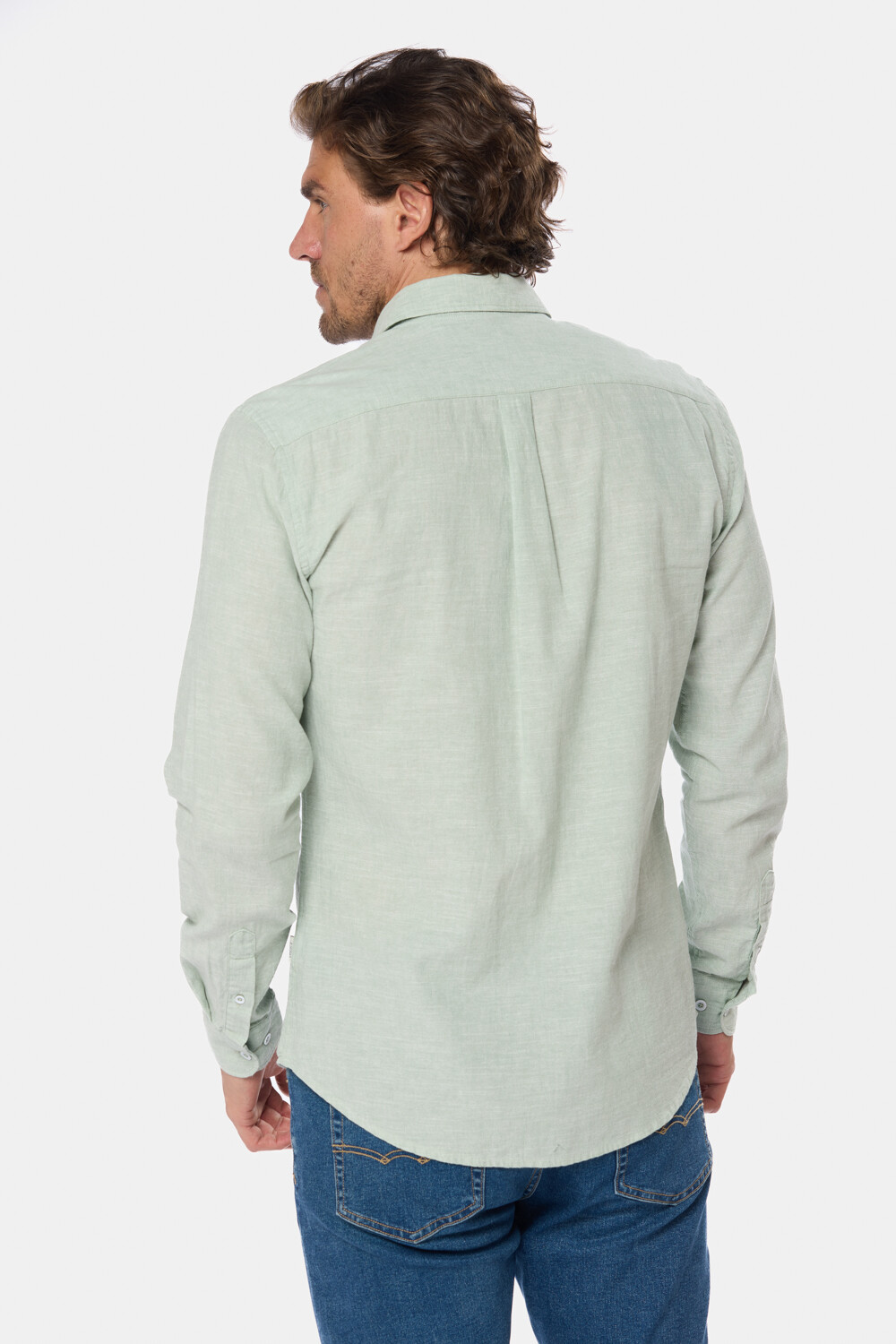 CAMISA DE LINO Menta