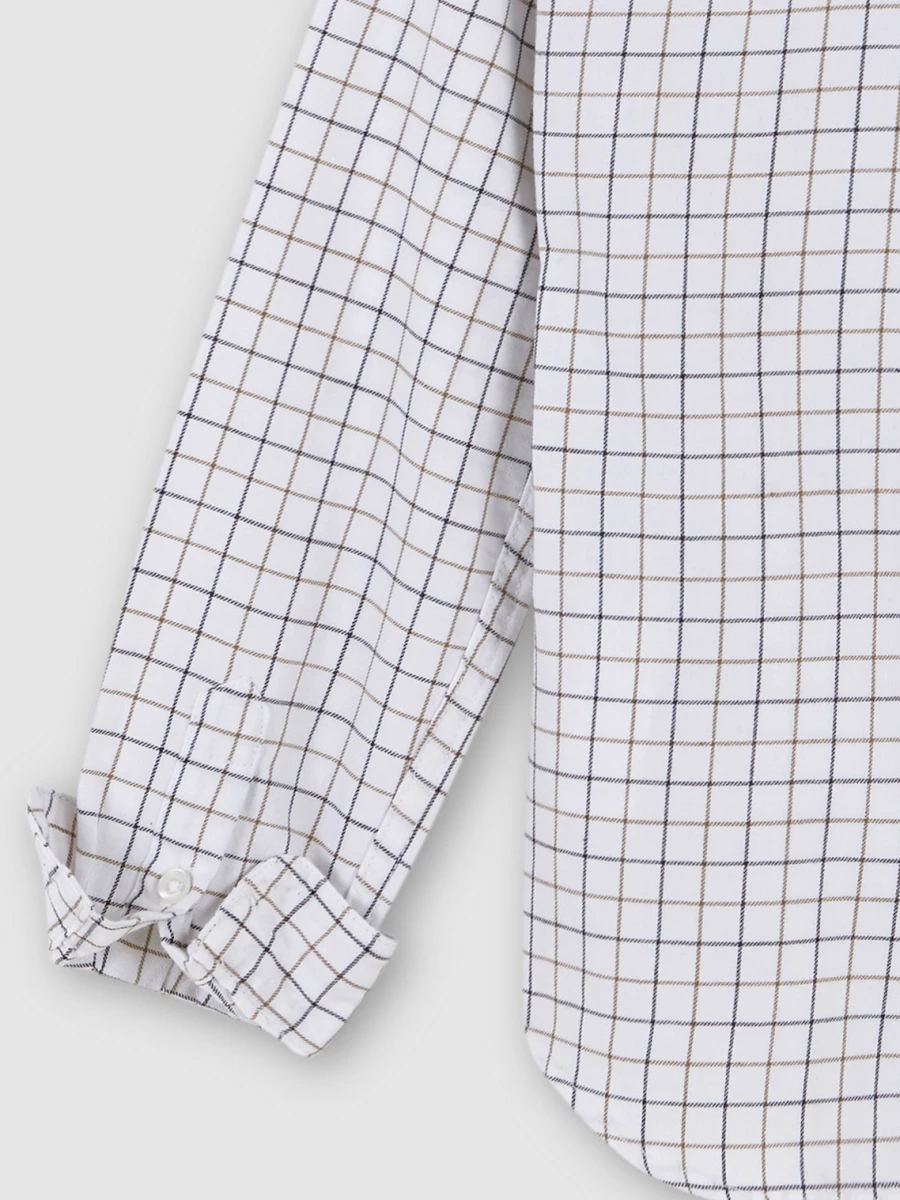 Camisa Cuadro Ventana Azul Y Gris Azul