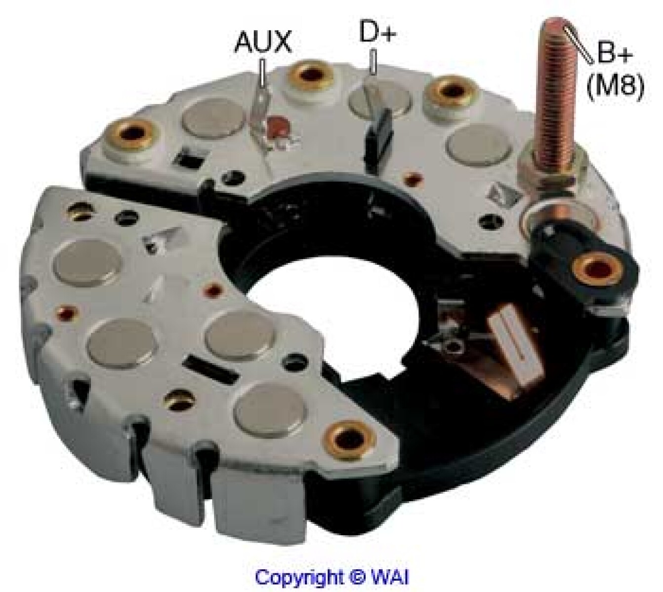 PLACA RECTIFICADORA - ALT. BOSCH AUDI-FORD-FIAT 120MM=IK.3730 TRANSPO 