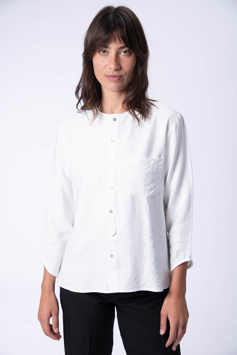 Blusa manga larga Blanco