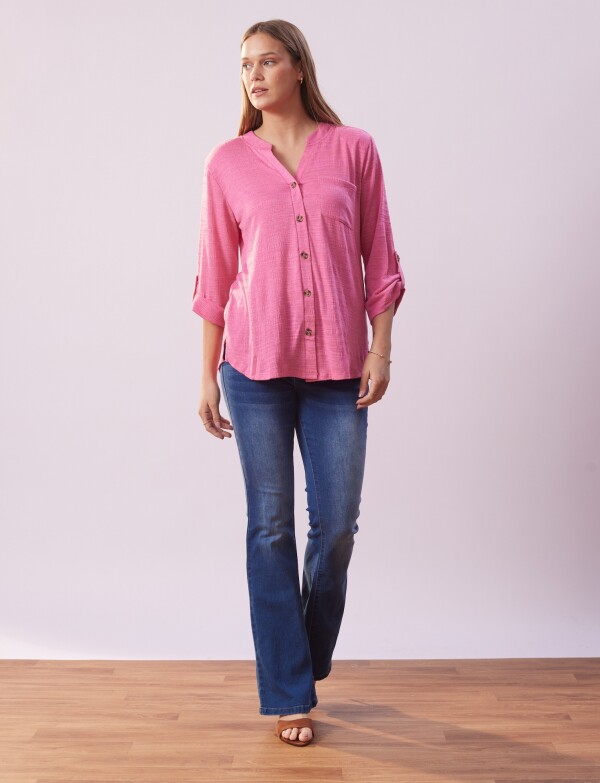Blusa Botones FUCSIA
