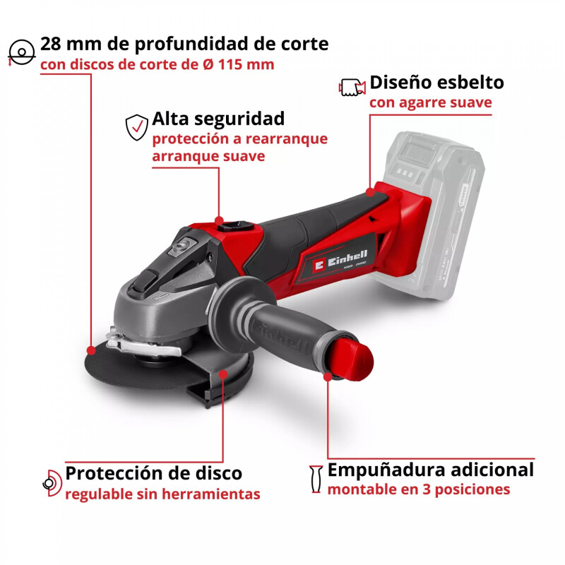 Amoladora 4.1/2" 18V Einhell Amoladora 4.1/2" 18V Einhell