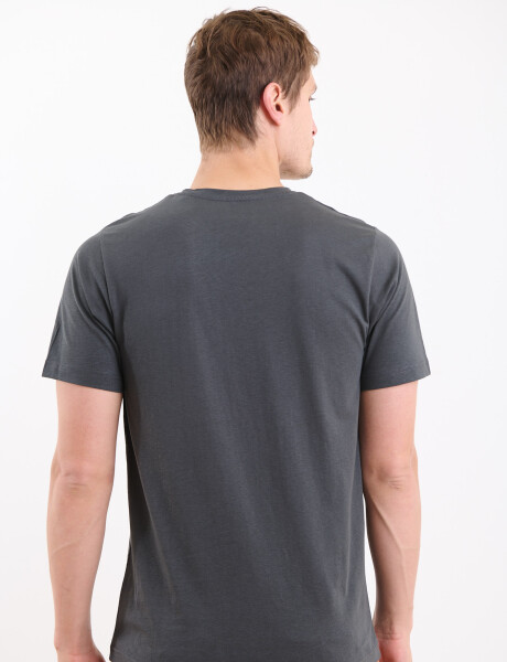 520658 T-SHIRT HARRINGTON LABEL Gris Oscuro