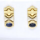 Caravanas En Oro 18K De 2 Colores Y Zafiro Caravanas En Oro 18K De 2 Colores Y Zafiro