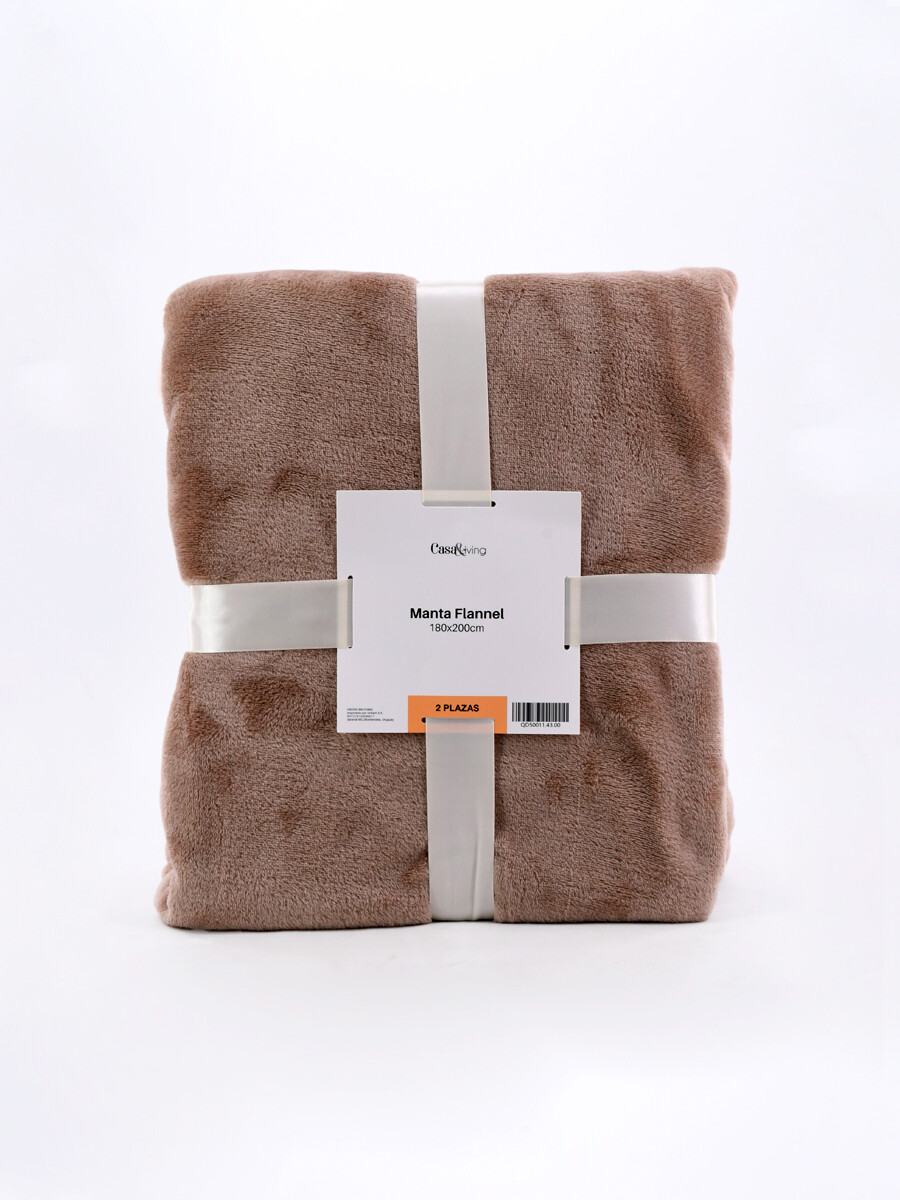 MANTA FLANNEL LISA 2 PLAZAS - CAMEL 