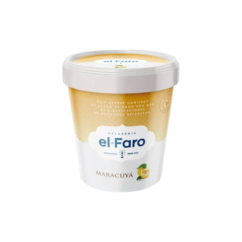 Helado El Faro Maracuyá al agua - 1,1 lt Helado El Faro Maracuyá al agua - 1,1 lt