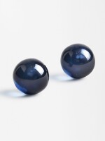 Pendientes De Esferas De Resina azul