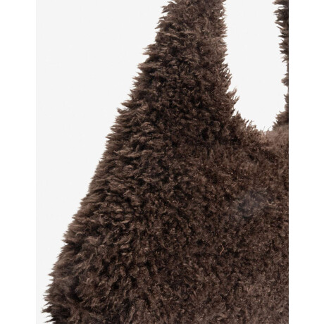 Cartera Saca Efecto Pelo Marron Chocolate
