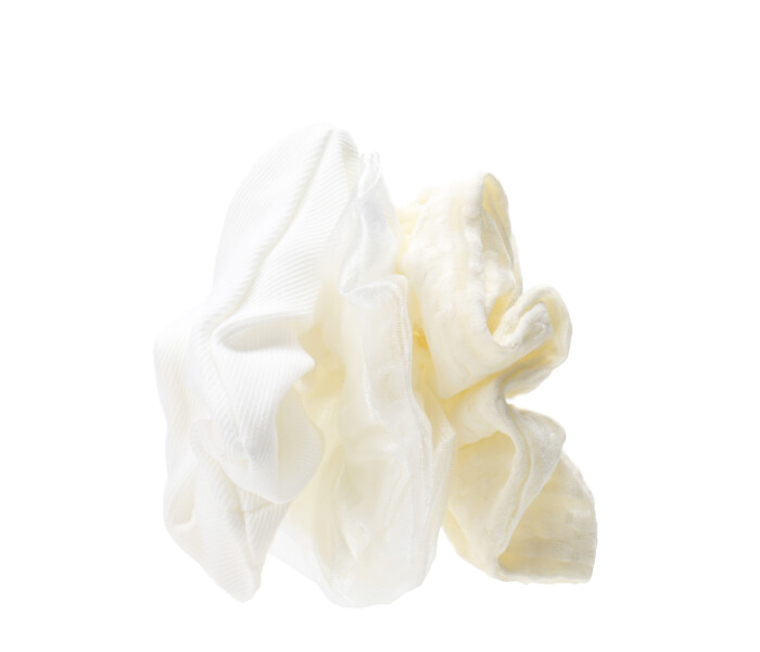 Gomita de pelo de tela pack x3 Miss Carol Beige