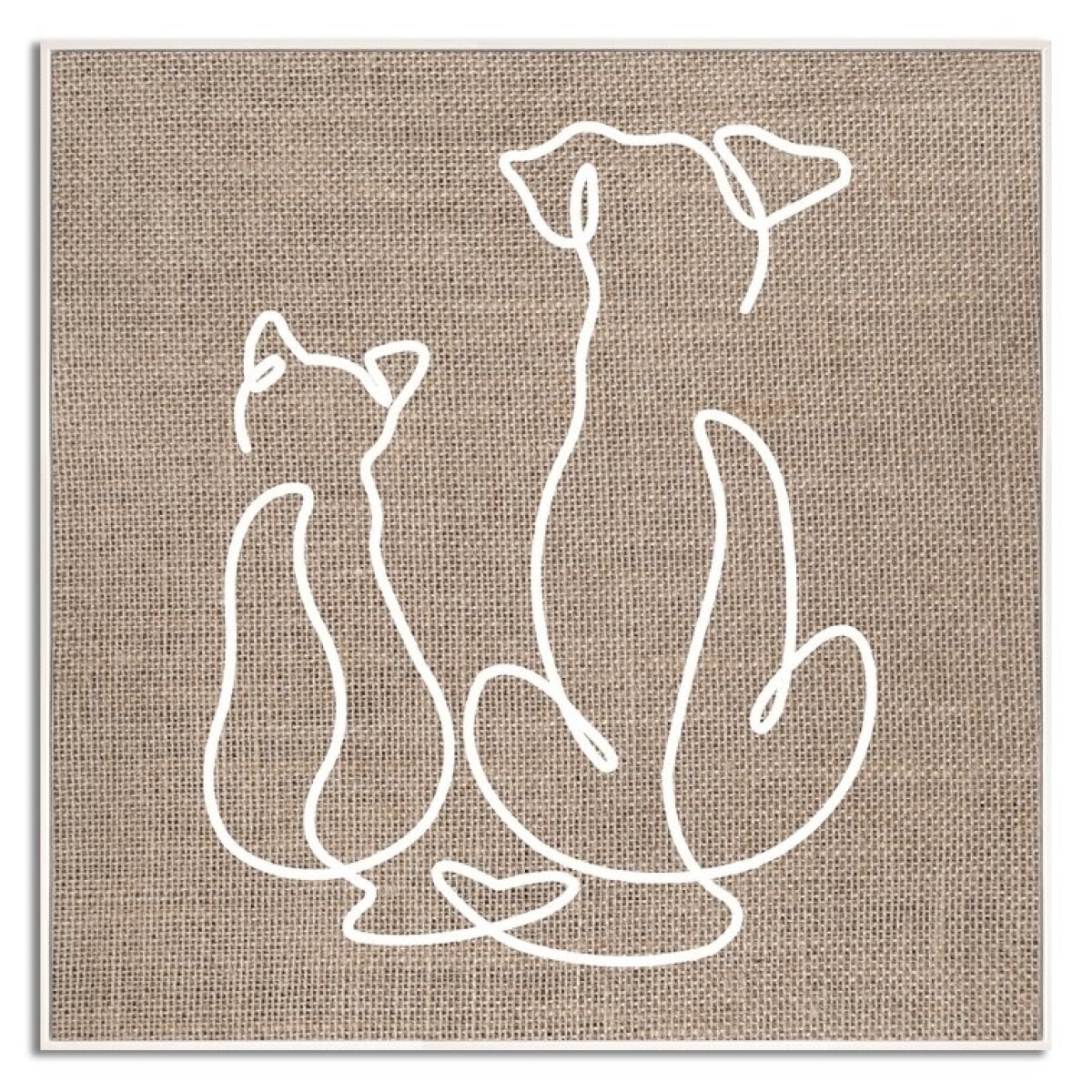 CUADRO CANVAS 40x40cm MARCO ANIMALES ARPILLERA 