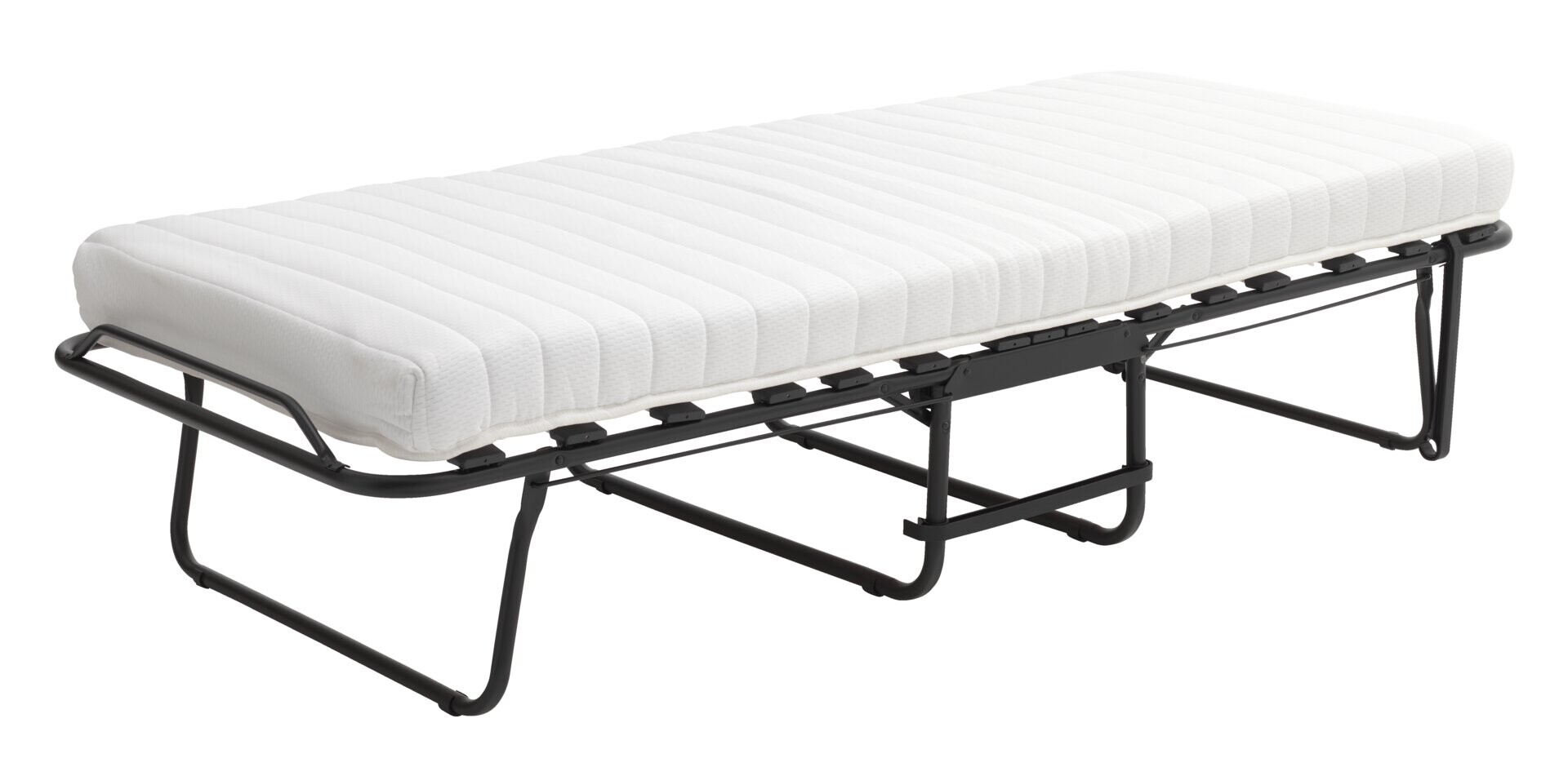 Cama plegable 80x193 ILSKOV bl/neg - Blanco/negro 