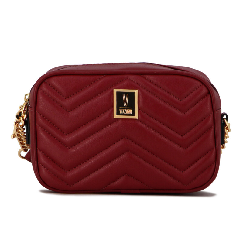 Cartera Vizzano Mujer Rectangular Con Cadena Cereza