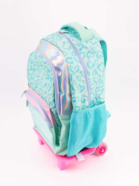 MOCHILA CARRITO PRINT AQUA VERDE AQUA