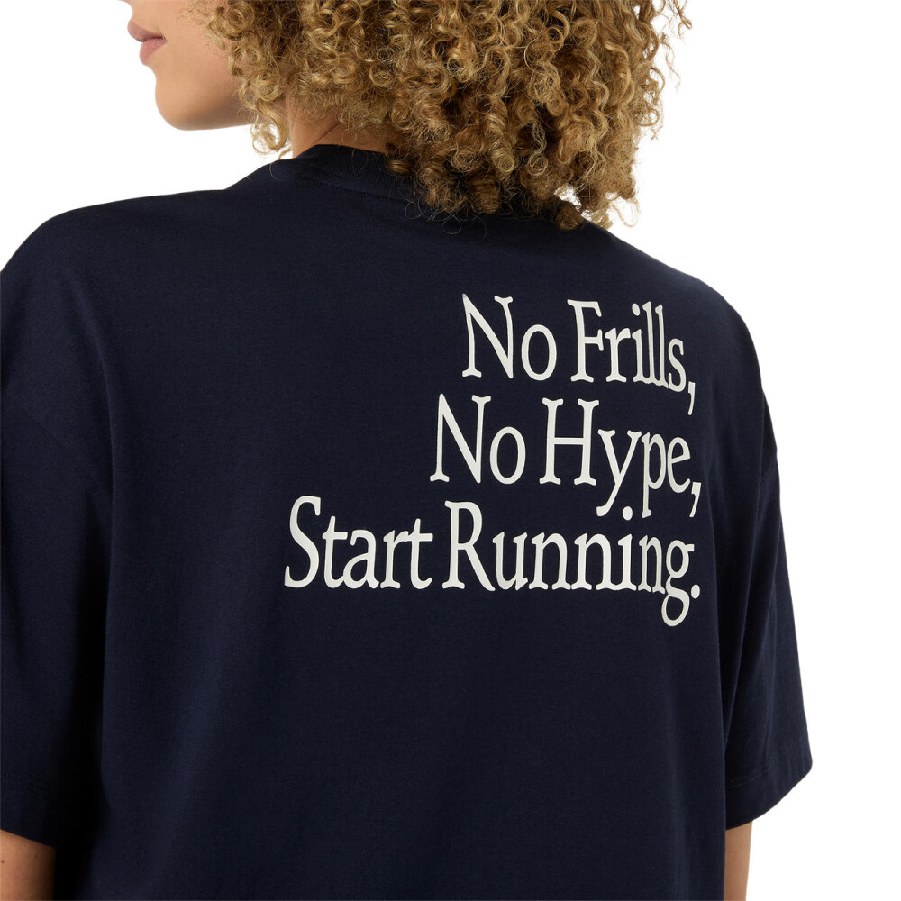 Polos Training Runner Message Graphic Relaxed Tee Mujer Midnight