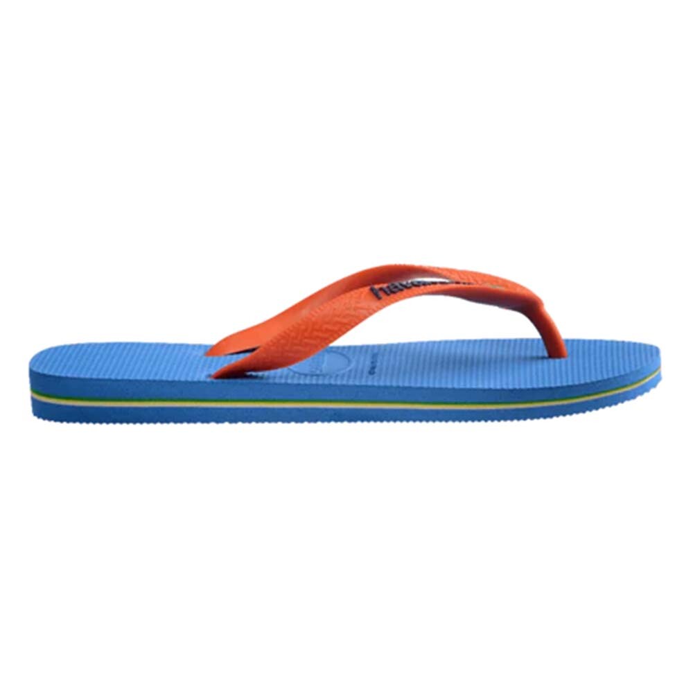 Sandalias Havaianas Brasil Logo Hombre Azul/Naranja
