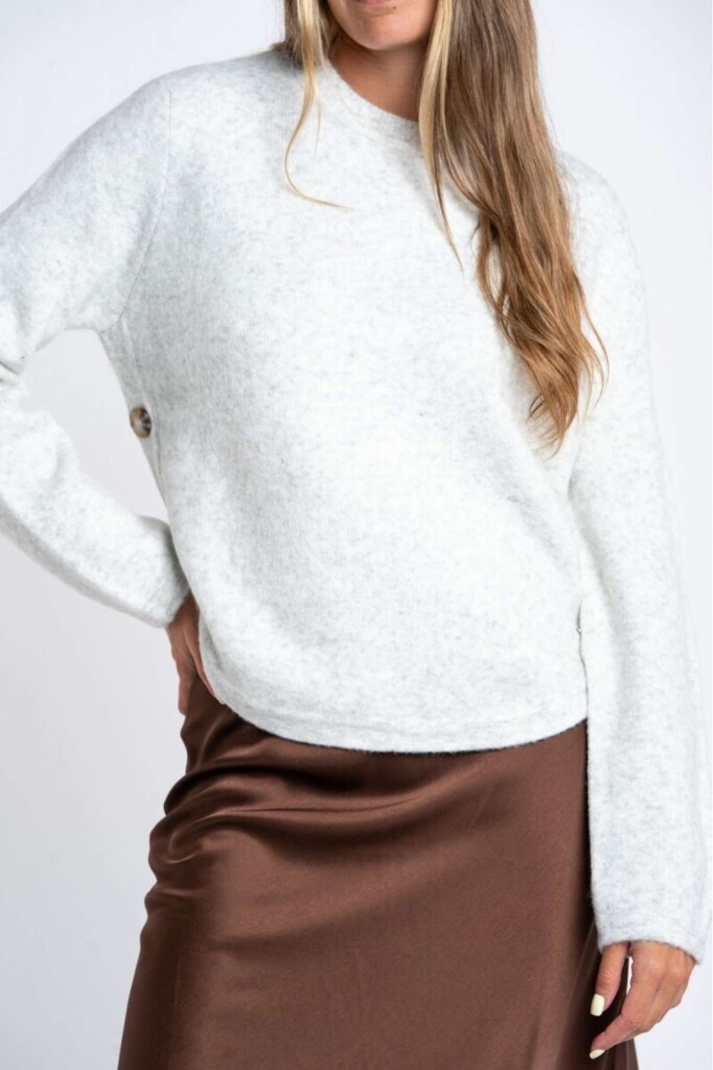 Sweater Botones - Gris Melange 