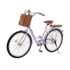 Bicicleta Urbana Rodado 26 con Canasto Vintage Violeta