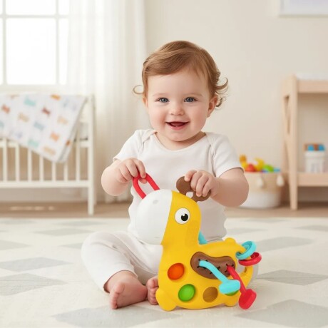 Juguete Sensorial Huanger HE0196 Forma Jirafa con Cuerdas JIRAFA