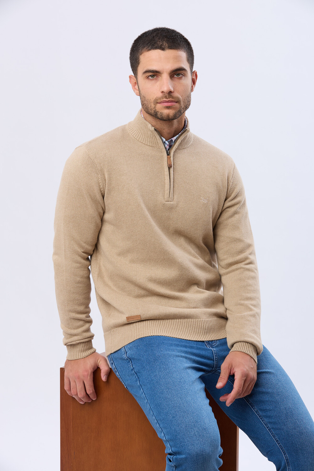 BUZO TEJIDO DE ALGODON Beige