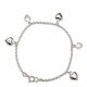 Pulsera con colgantes de corazón Pulsera con colgantes de corazón