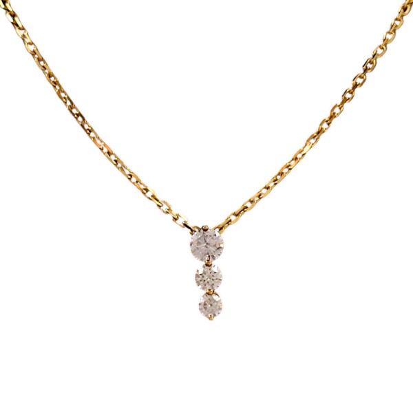 Dije Trilogy-Oro bajo-Piedra Zirconia-CP8524 Conpiedra