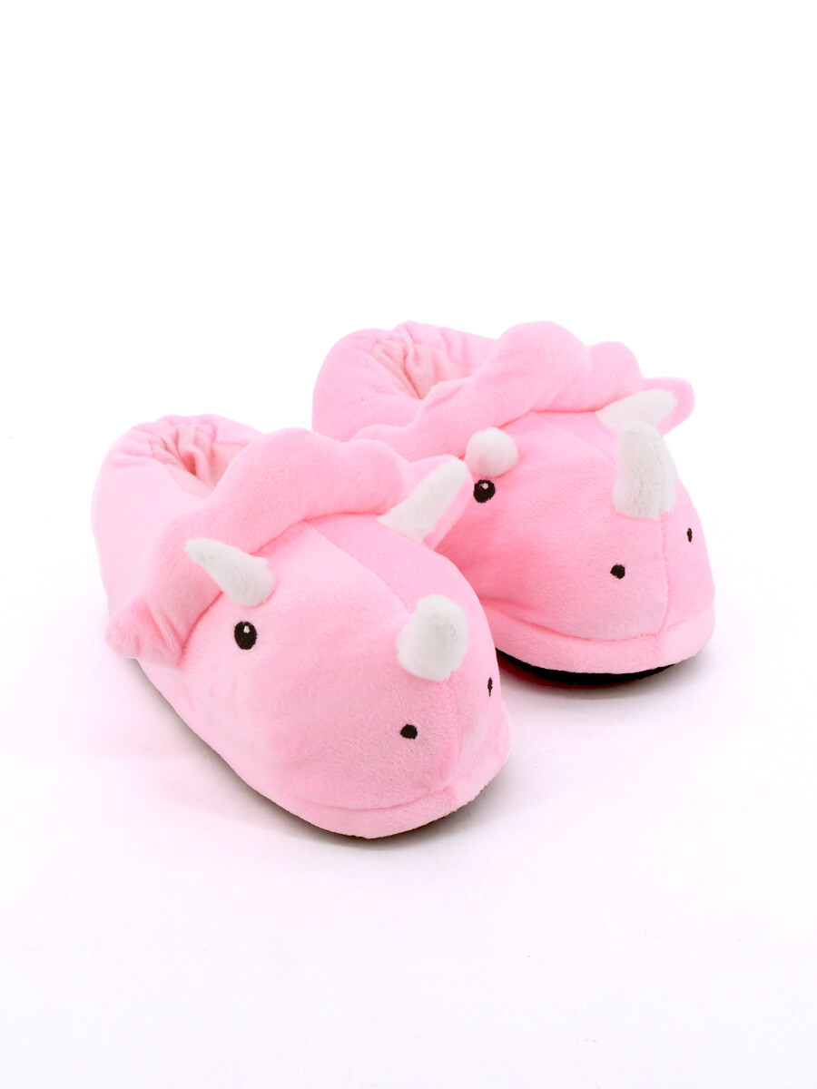 PANTUFLA MINI KIDS DINO - ROSADO 