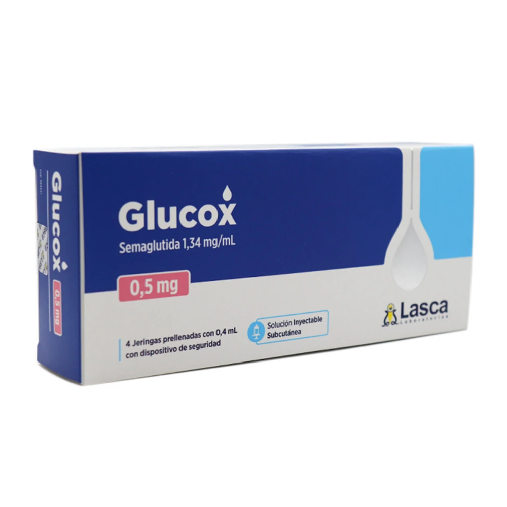 GLUCOX 0,5 MG CJ X 4 JERINGA PRELL.